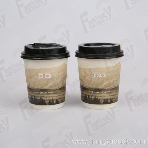 custom disposable double wall paper cup